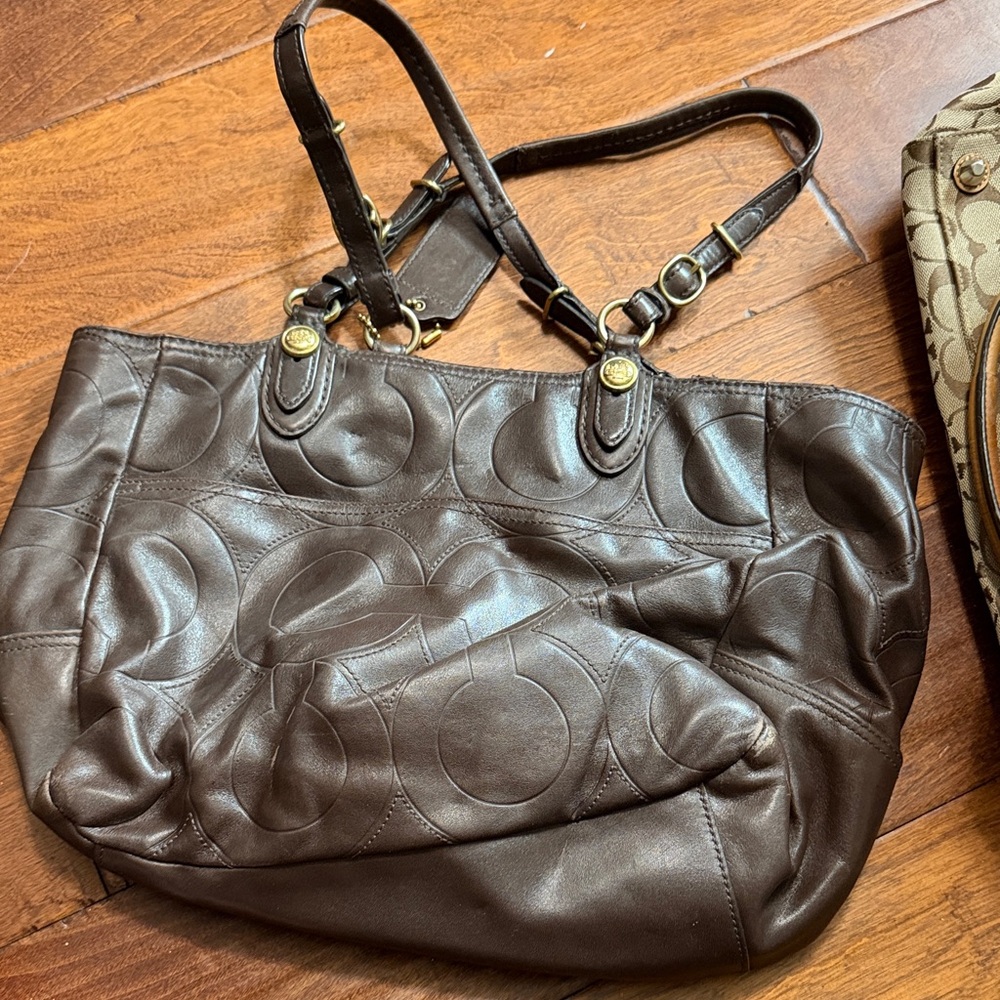 Coach Brown Leather Tote Bag